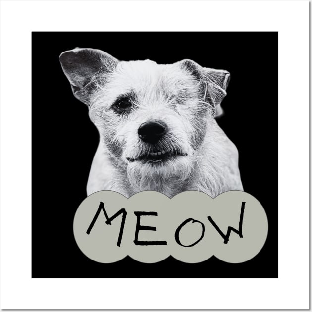 One eyed dog meow Wall Art by happygreen